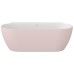 Vonia Freedom Wall II Tec 170x87, laisvai pastatoma, Alabaster Pink/balta, sifono dangtelis baltos/juodos/chromo spalvos