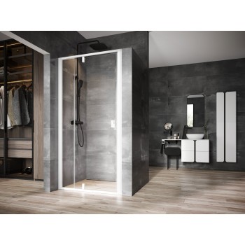 NDOP2 120, balta matinė+stiklas Transparent NDOP2 120, balta matinė+stiklas Transparent