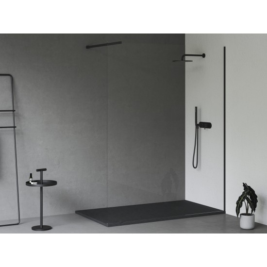 Dušo padėklas Slate Pro 160x90 matinės juodos