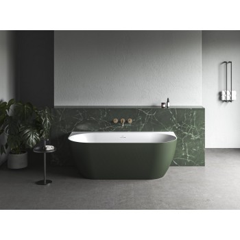 Vonia Freedom Wall Tec 170x87, laisvai pastatoma, Grey Green/balta, sifono dangtelis baltos/juodos/chromo spalvos Vonia Freedom Wall Tec 170x87, laisvai pastatoma, Grey Green/balta, sifono dangtelis baltos/juodos/chromo spalvos
