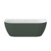 Vonia Freedom Wall Tec 170x87, laisvai pastatoma, Grey Green/balta, sifono dangtelis baltos/juodos/chromo spalvos