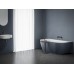 Vonia Freedom Wall Tec 170x87, laisvai pastatoma, Deepsea Blue/balta, sifono dangtelis baltos/juodos/chromo spalvos