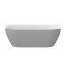 Vonia Freedom Wall Tec 170x87, laisvai pastatoma, Smoke Grey/balta, sifono dangtelis baltos/juodos/chromo spalvos