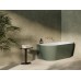 Vonia Freedom Corner II Tec 175x86 D, laisvai pastatoma, Grey Green/balta, sifono dangtelis baltos/juodos/chromo spalvos