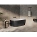 Vonia Freedom Corner II Tec 175x86 D, laisvai pastatoma, juoda/balta, sifono dangtelis juodos/baltos/chromo spalvos