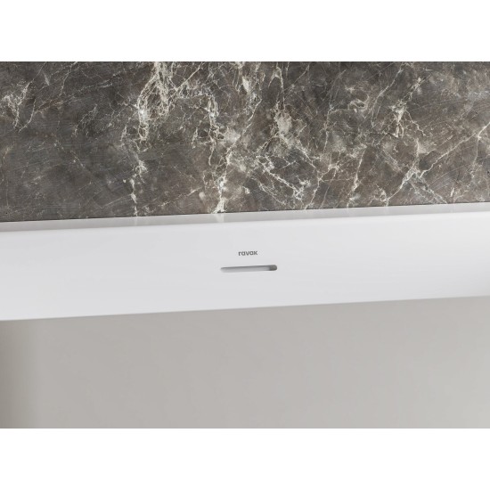 Vonia Freedom Corner II Tec 175x86 D, laisvai pastatoma, juoda/balta, sifono dangtelis juodos/baltos/chromo spalvos