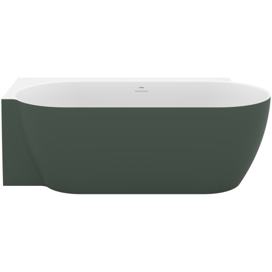 Vonia Freedom Corner II Tec 175x86 K, laisvai pastatoma, Grey Green/balta, sifono dangtelis baltos/juodos/chromo spalvos