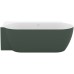 Vonia Freedom Corner II Tec 175x86 K, laisvai pastatoma, Grey Green/balta, sifono dangtelis baltos/juodos/chromo spalvos
