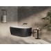 Vonia Freedom Corner II Tec 175x86 K, laisvai pastatoma, juoda/balta, sifono dangtelis juodos/baltos/chromo spalvos