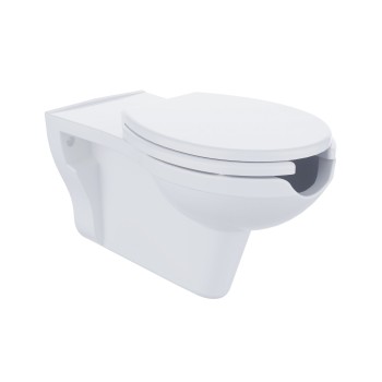 WC Safe Rim set, pakabinamas ant sienos, baltas WC Safe Rim set, pakabinamas ant sienos, baltas