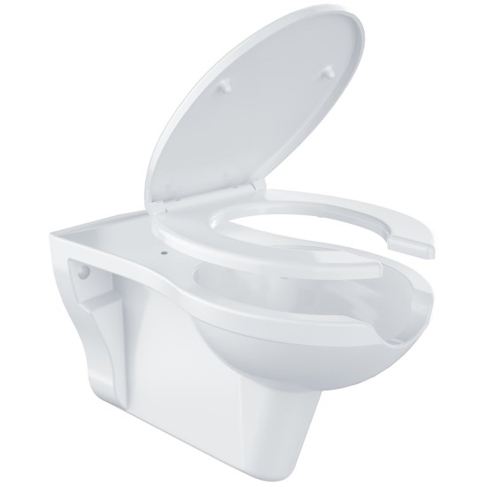 WC Safe Rim set, pakabinamas ant sienos, baltas