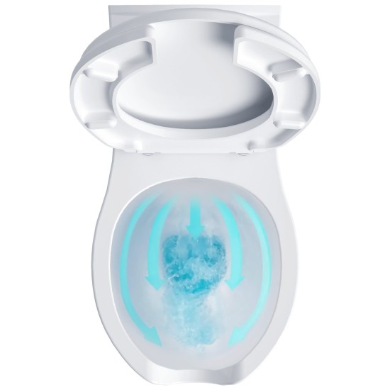 WC Safe Rim set, pakabinamas ant sienos, baltas