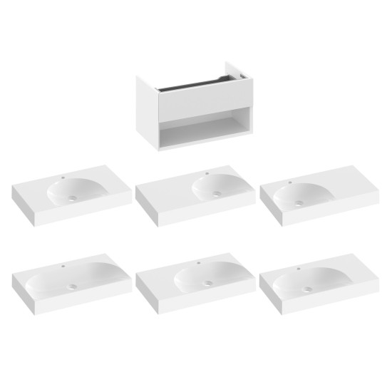SD Lite 80 spintelė po praustuvu balta