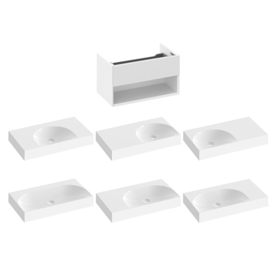 SD Lite 80 spintelė po praustuvu balta