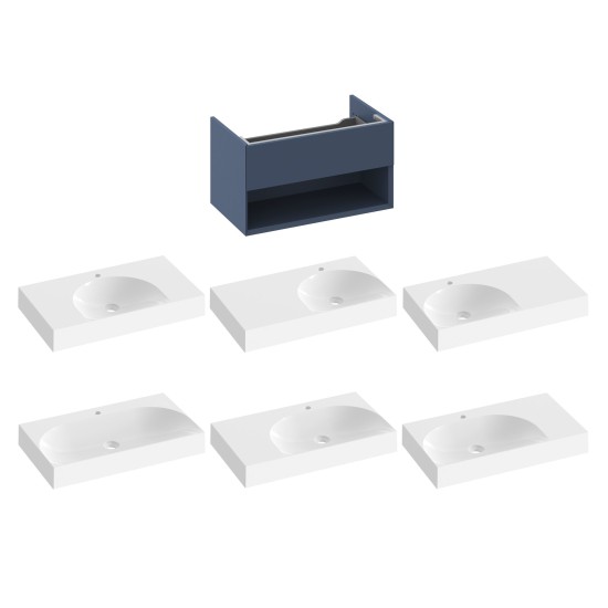 SD Lite 80 spintelė po praustuvu Deepsea Blue
