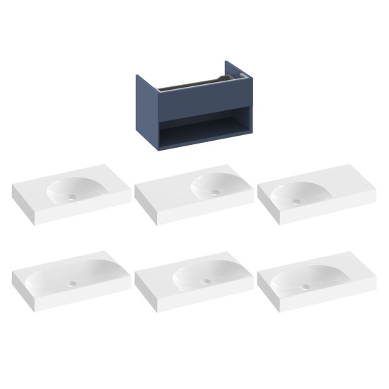 SD Lite 80 spintelė po praustuvu Deepsea Blue