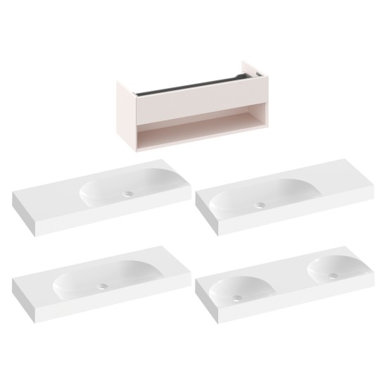 SD Lite 120 spintelė po praustuvu Alabaster Pink