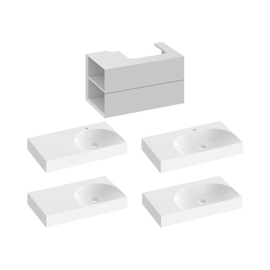 SD Lite 80 K spintelė po praustuvu Smoke Grey