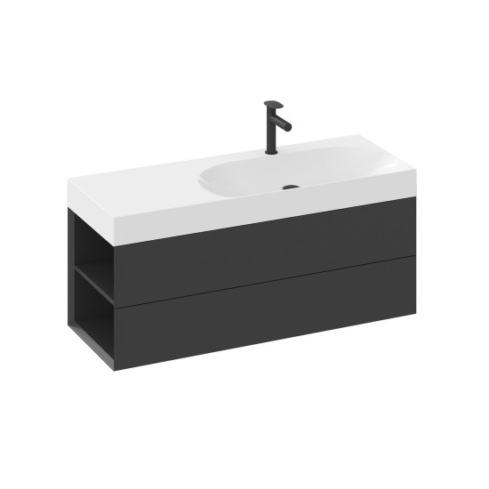 SD Lite 120 K spintelė po praustuvu matinės juodos
