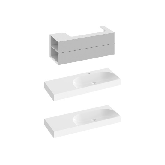SD Lite 120 K spintelė po praustuvu Smoke Grey