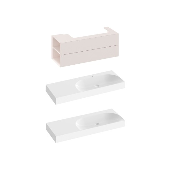 SD Lite 120 K spintelė po praustuvu Alabaster Pink