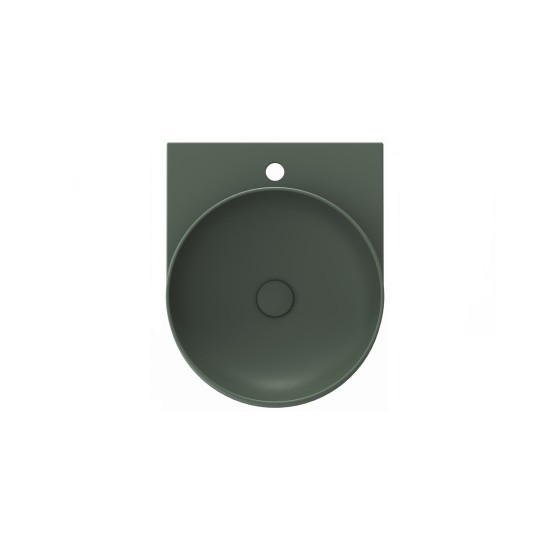 Keraminis praustuvas Yard 40, su skyle maišytuvui, Grey Green