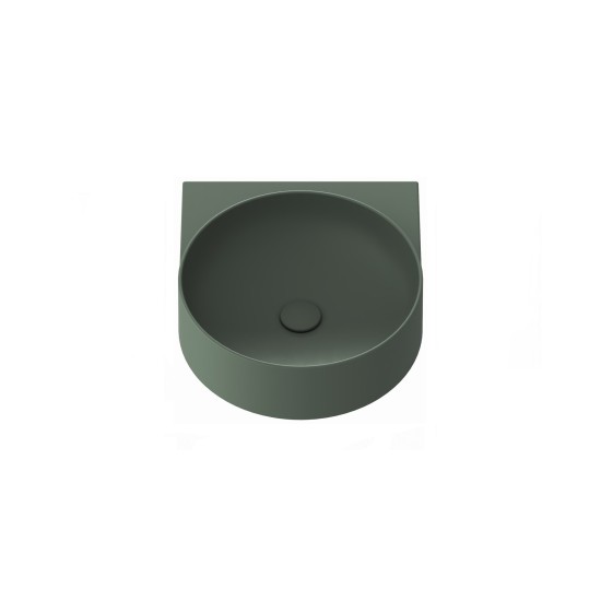 Keraminis praustuvas Yard 40, su skyle maišytuvui, Grey Green