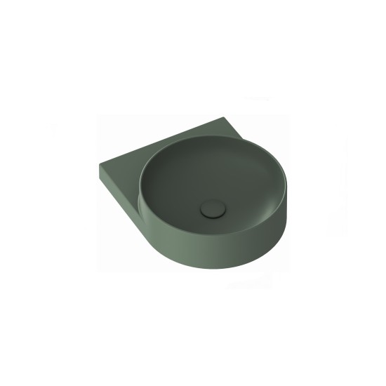 Keraminis praustuvas Yard 40, su skyle maišytuvui, Grey Green