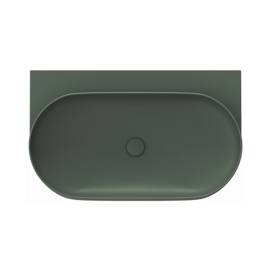 Keraminis praustuvas Yard 80, be angos maišytuvui, Grey Green