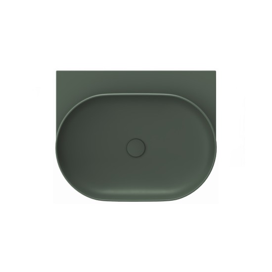 Keraminis praustuvas Yard 60, be angos maišytuvui, Grey Green