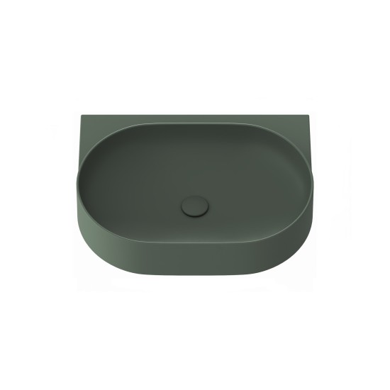 Keraminis praustuvas Yard 60, be angos maišytuvui, Grey Green