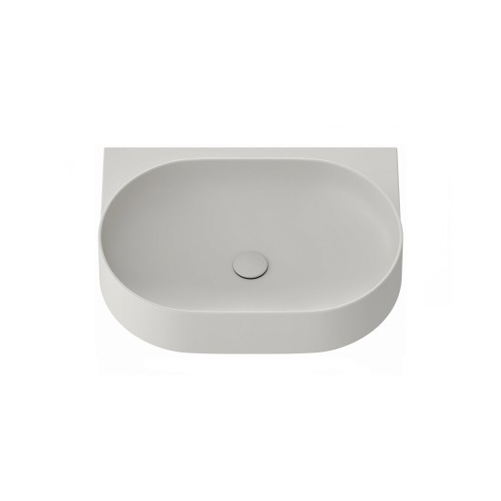 Keraminis praustuvas Yard 60, be angos maišytuvui, Smoke Grey