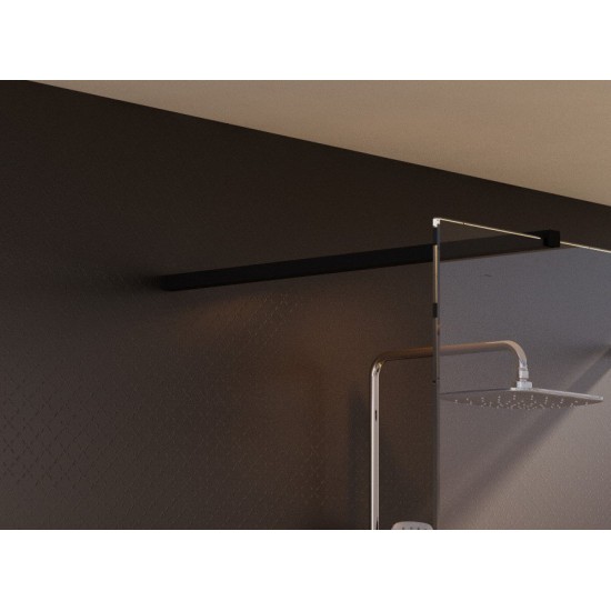Walk-In Free Set 140, juoda+stiklas Transparent