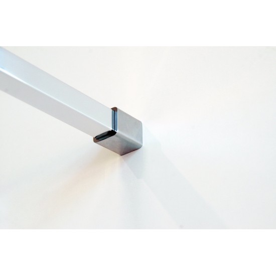 Walk-In Wall Set 100, chromas+stiklas Transparent