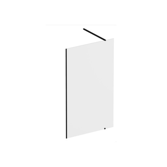 Walk-In Wall Set 120, juoda+stiklas Transparent