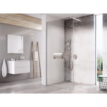 Walk-In Wall Set 120, chromas+stiklas Transparent Walk-In Wall Set 120, chromas+stiklas Transparent