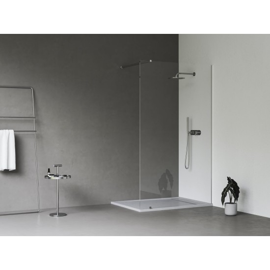 Walk-In Wall Set 120, chromas+stiklas Transparent