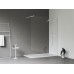 Walk-In Wall Set 130, balta matinė+stiklas Transparent