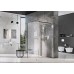 Walk-In Corner Set 110x80, juoda+stiklas Transparent