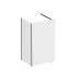 Walk-In Corner Set 110x80, juoda+stiklas Transparent
