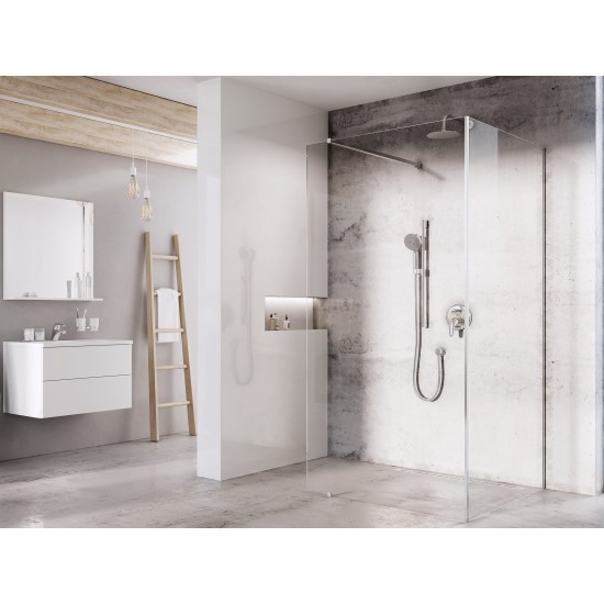 Walk-In Corner Set 120x90, chromas+stiklas Transparent