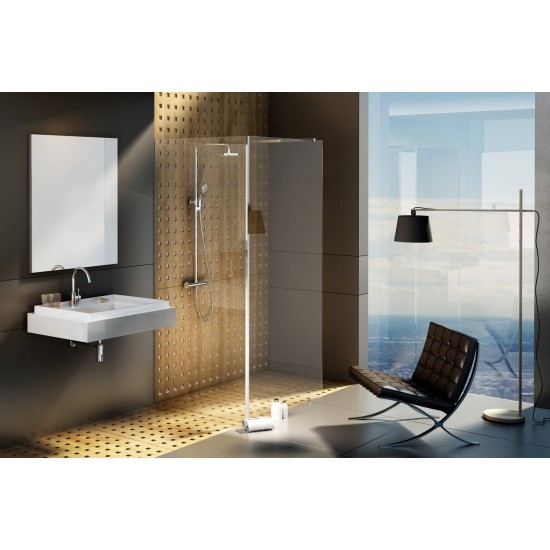 Walk-In Corner Set 120x90, chromas+stiklas Transparent