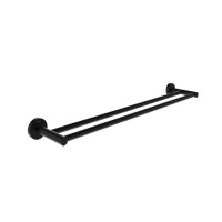 KN 320.20BLM Dvigubas rankšluosčių laikiklis 60 cm, juodas matinis