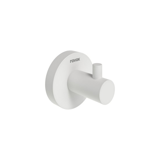 KN 110.10WHM Kabliukas, matinės baltos spalvos