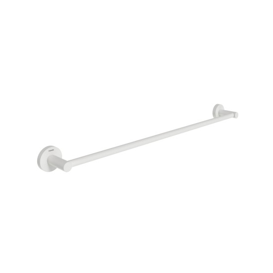 KN 311.10WHM Rankšluosčių laikiklis 60 cm, baltas matinis