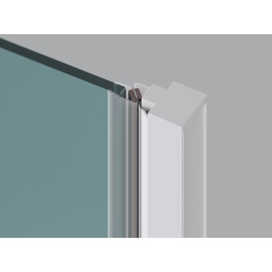 COSD2-120, baltas matinis+stiklas Transparent