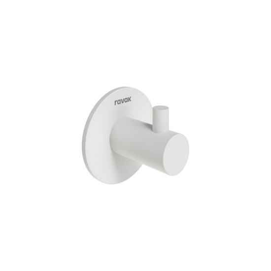 KN 111.10WHM Lipnus kabliukas, matinės baltos spalvos