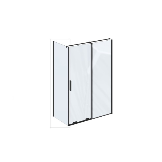 ROPS 90, juodas+stiklas Transparent