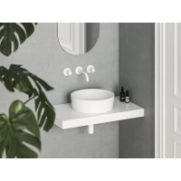 Keraminis praustuvas Uni Slim 40, baltas matinis