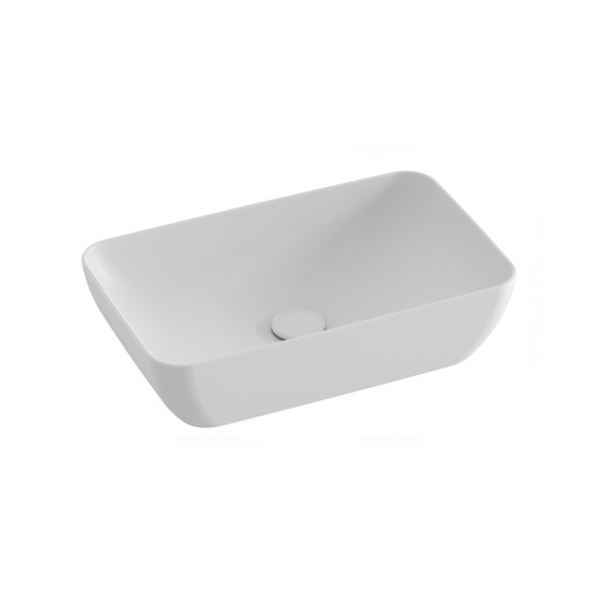 Keraminis praustuvas Uni 50 R Slim, baltas matinis
